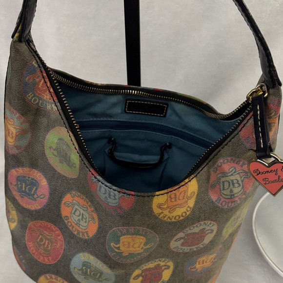 Dooney & Bourke Multicolor Logo Hobo Bag - EUC - Picture 9 of 10